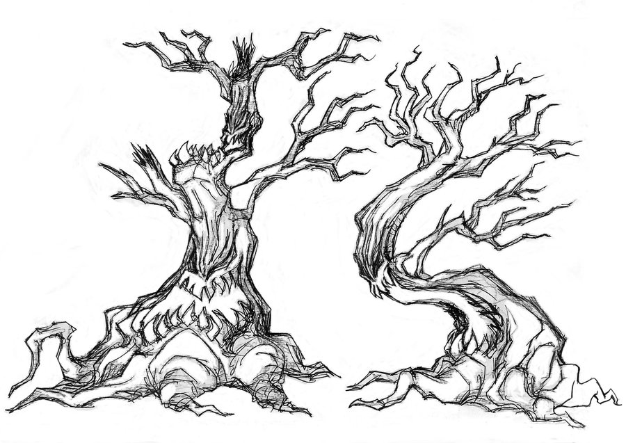 Creepy Tree Doodle 001 by BDTXIII on Clipart library