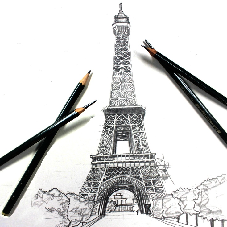 Eiffel tower drawing on Clipart library | Eiffel Towers, Paris and 