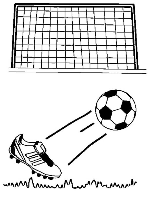 Free Soccer Ball Being Kicked Goal Cartoon, Download Free Soccer Ball
