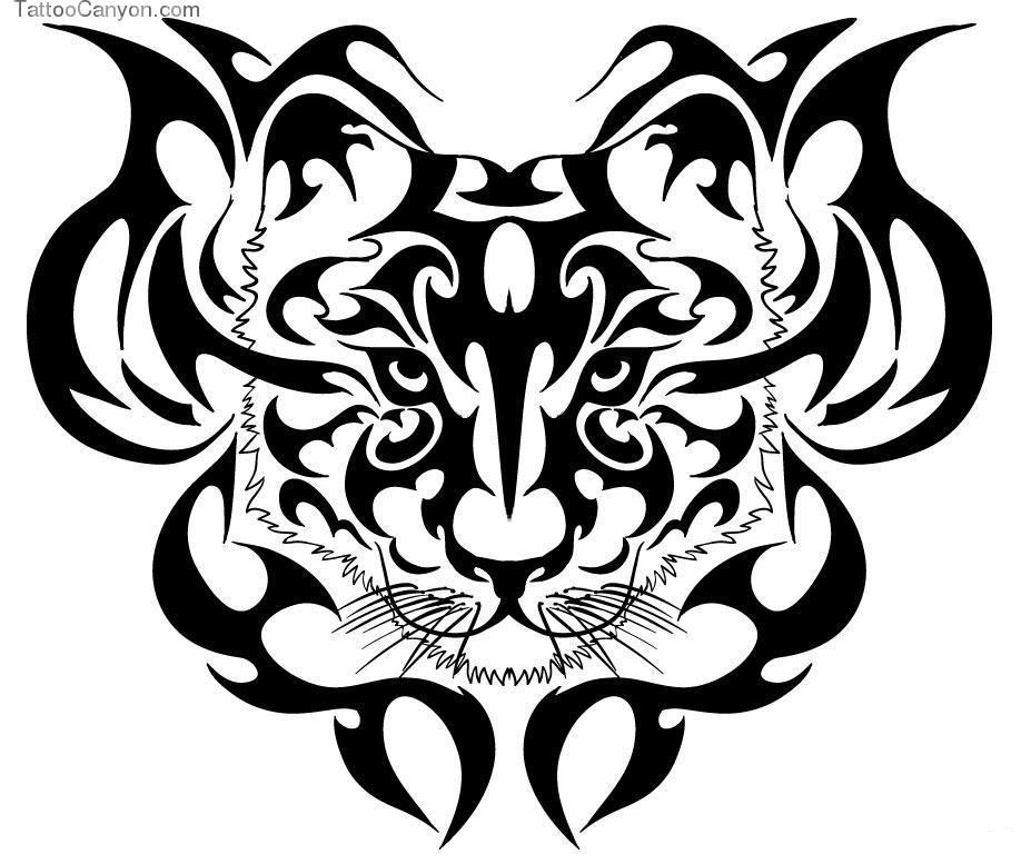 Tribal Tiger Head Tattoo Design Idea Ffibizzcom Picture #
