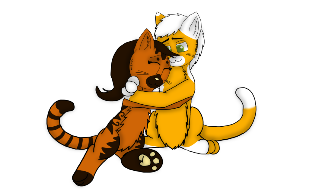 Request: Goldpelt and Flameline Hugging by FaithLeafCat on Clipart library