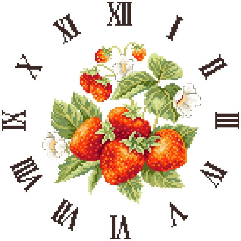 dmc strawberry stamp cross stitch pattern