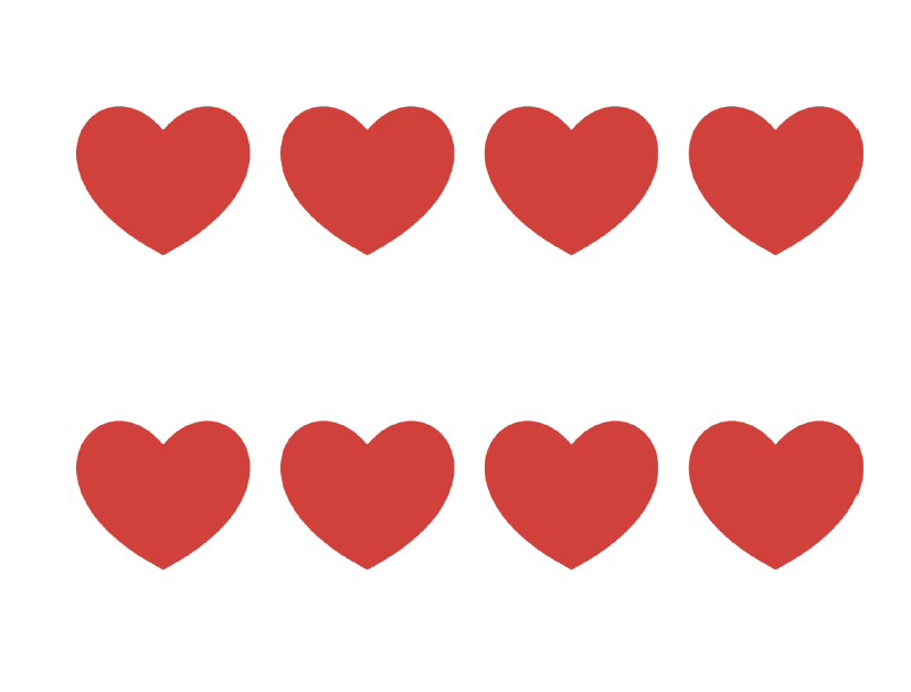 Free Printable Small Red Hearts