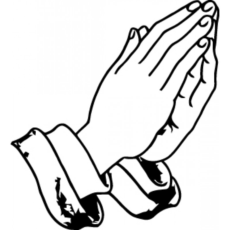Praying Hands Together Decal