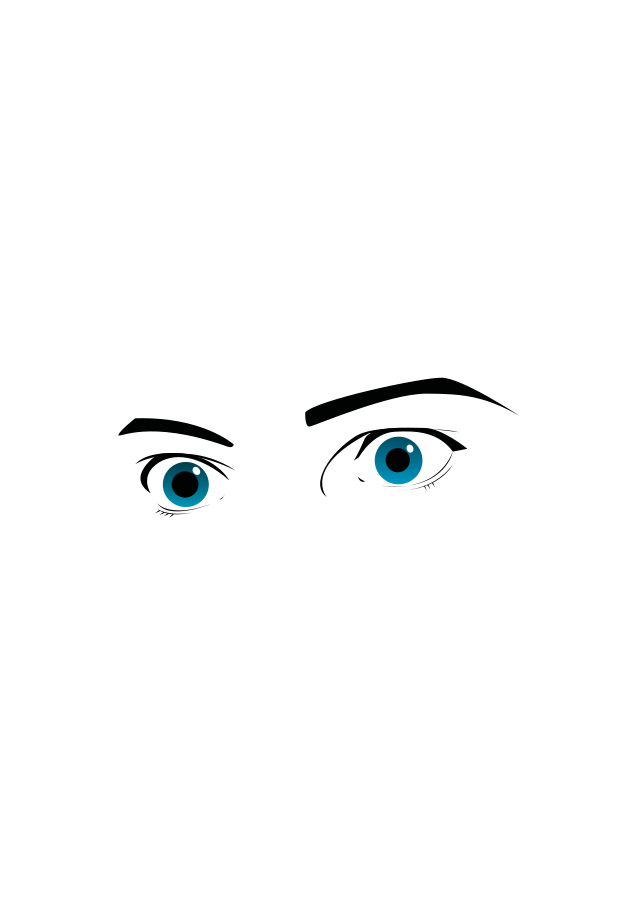Occhi blue eyes Clipart, vector clip art online, royalty free 