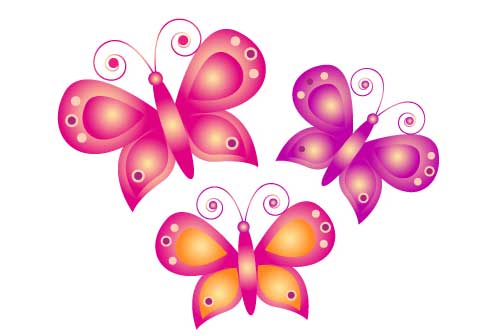 Pictures Of Cartoon Butterflies 