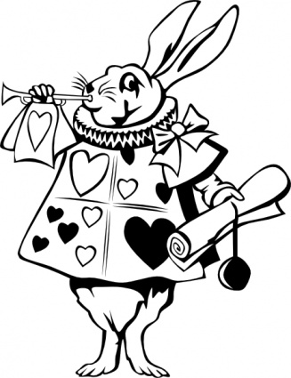 Rabbit From Alice In Wonderland clip art - Download free Other vectors
