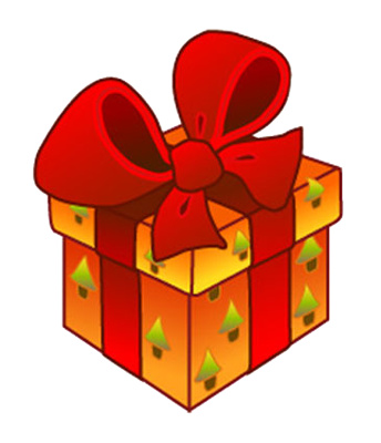 Gift Clipart, Christmas Present Box in Red Bow | Just Free Image 