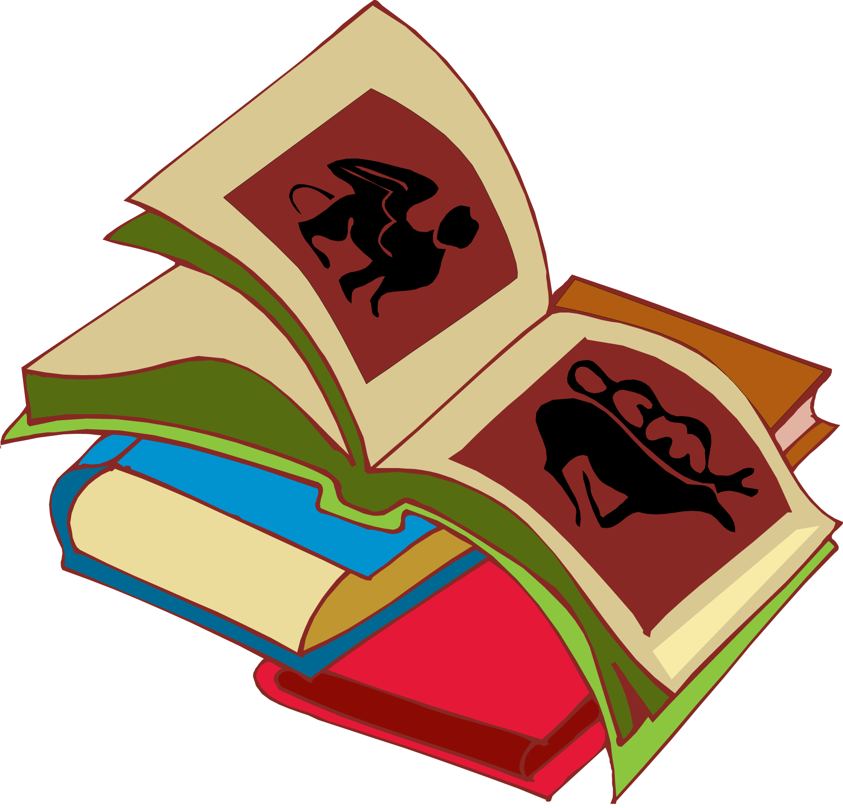 clipart pictures of library books - photo #15