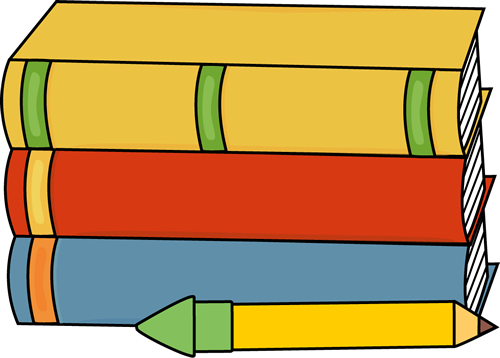 Books and Pencil Clip Art - Books and Pencil Image