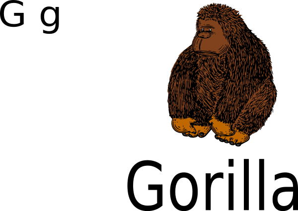 Gorilla clip art - vector clip art online, royalty free  public 