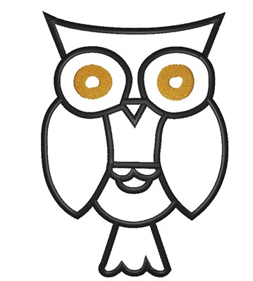 Animals Embroidery Design: Owl Outline from King Graphics 