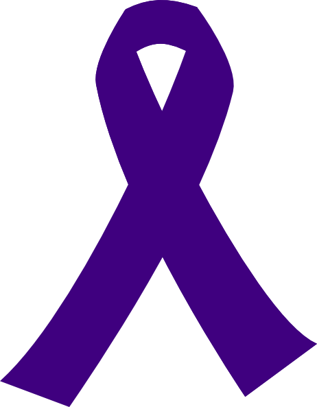Purple Cancer Ribbon clip art - vector clip art online, royalty 