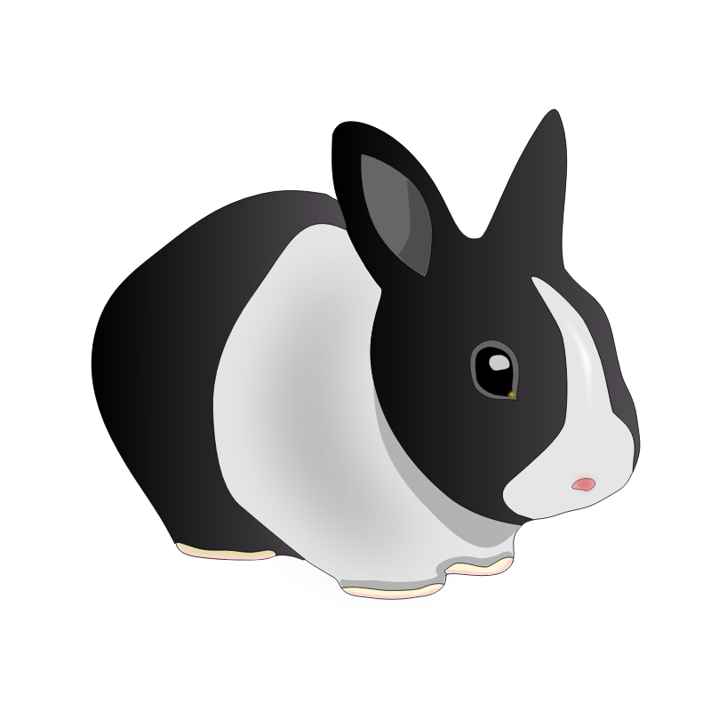 Clipart - Friendly rabbit