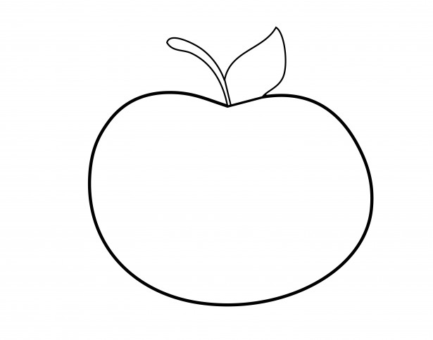 Apple Outline Image - Clipart library