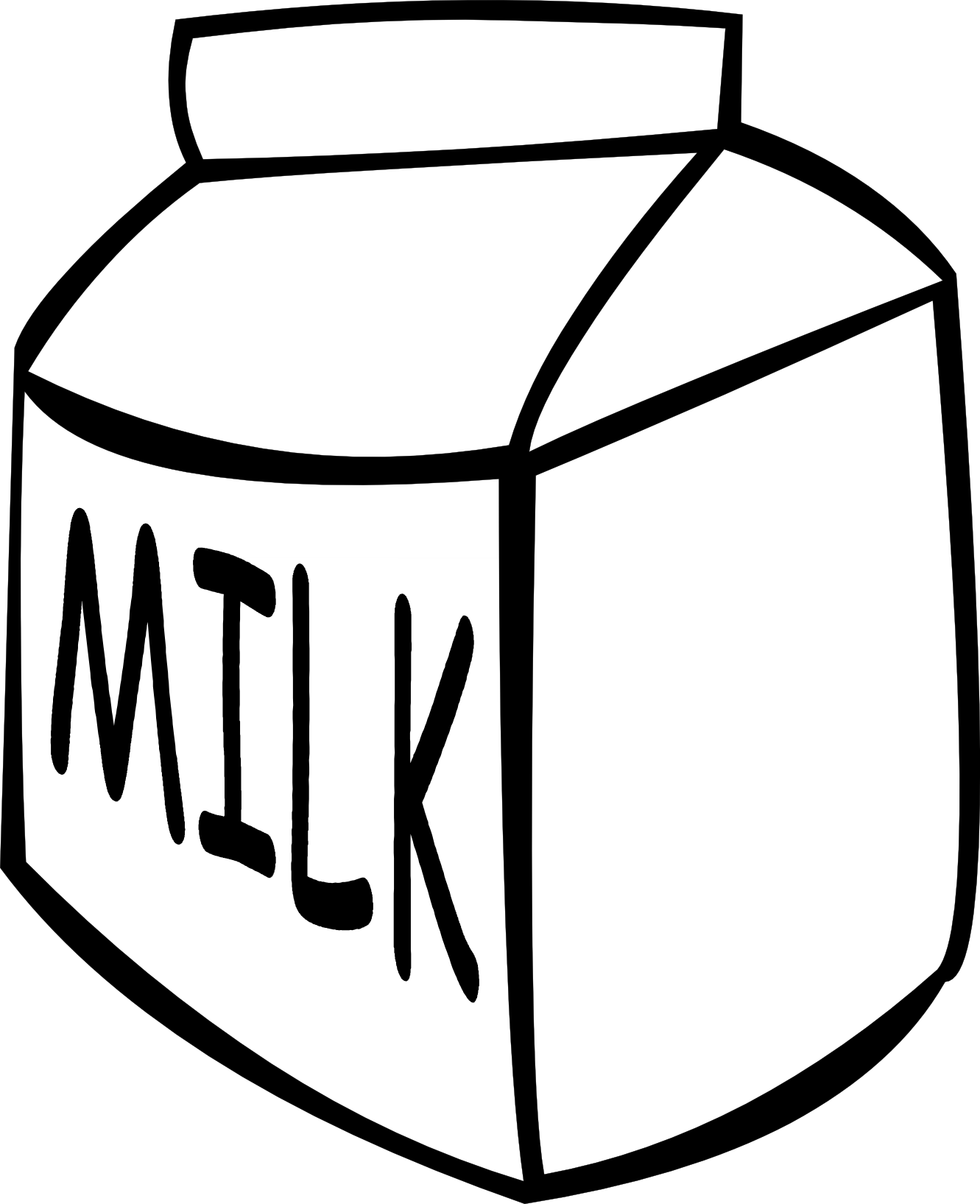 milk products clipart black and white apple