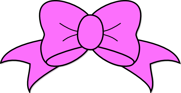 Light Pink Hair Bow clip art - vector clip art online, royalty 