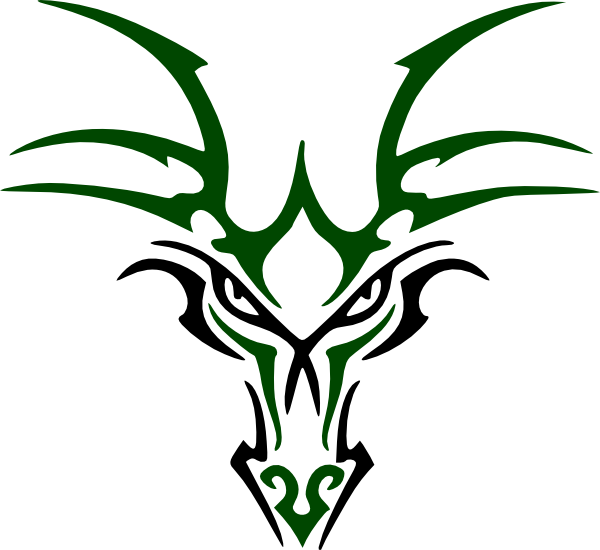 Green Dragon Head clip art - vector clip art online, royalty free 
