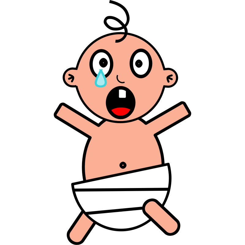 Clipart - Baby Crying.