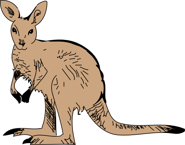 Free to Use  Public Domain Kangaroo Clip Art