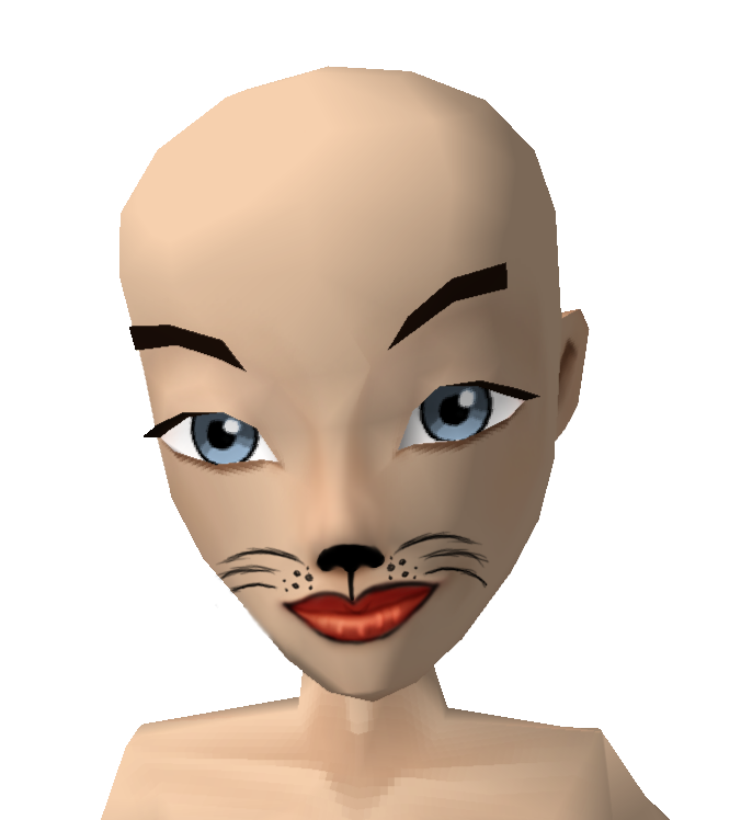 MeezMaker New Cat face makeup(meez example) - Meez Forums
