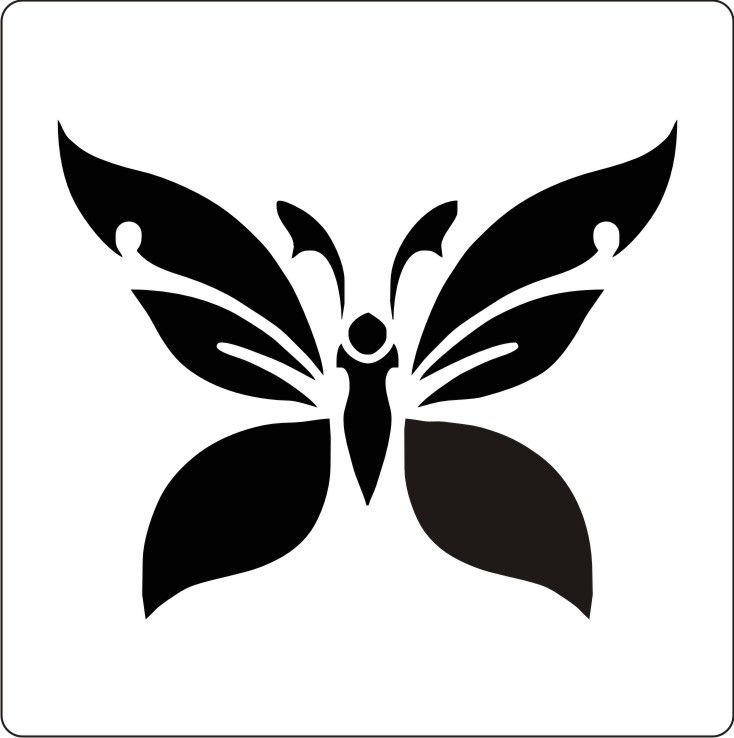 Butterfly Stencil Patterns Clip Art Library