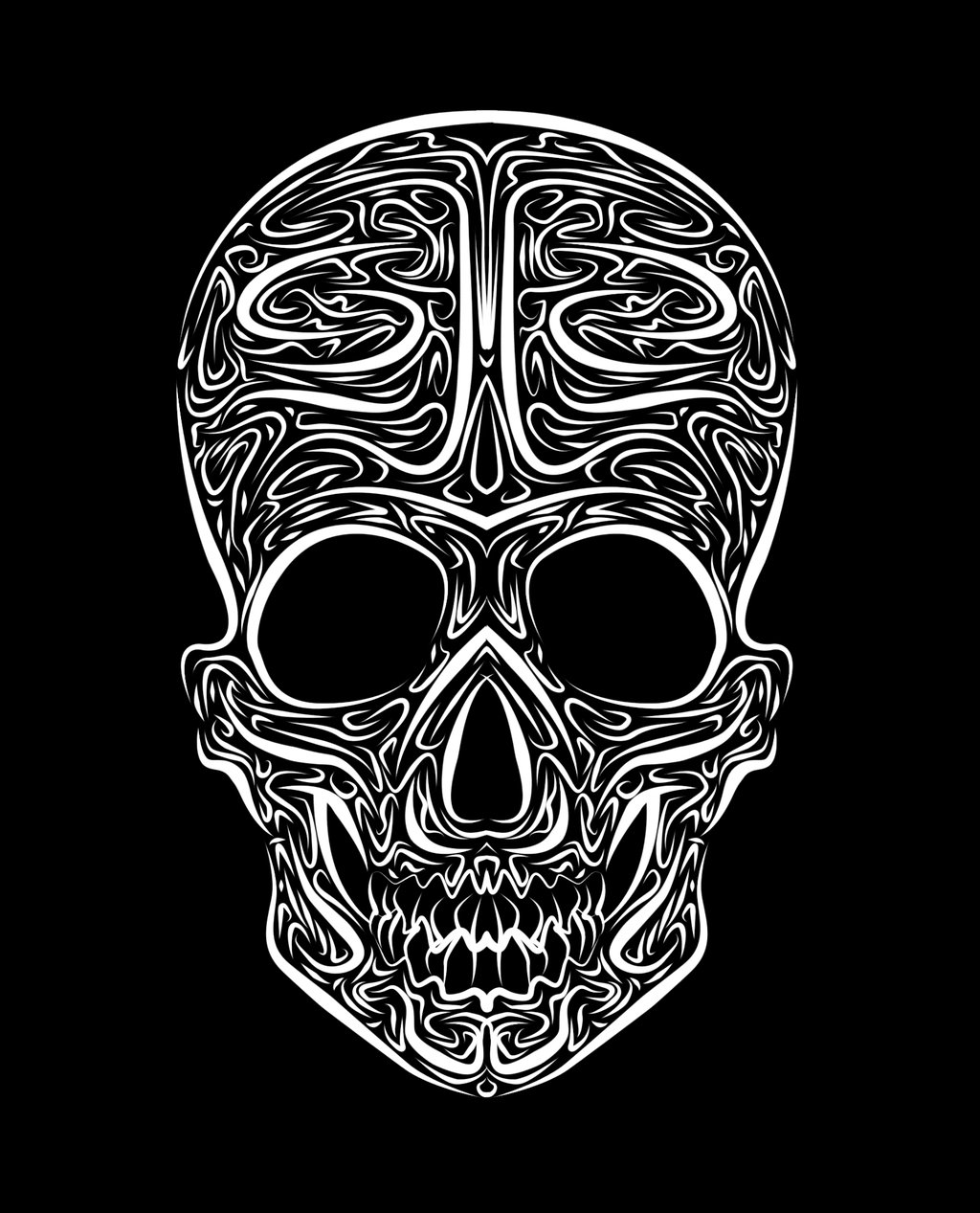 Skull Tribal Vector by Mental4Metal666 on Clipart library
