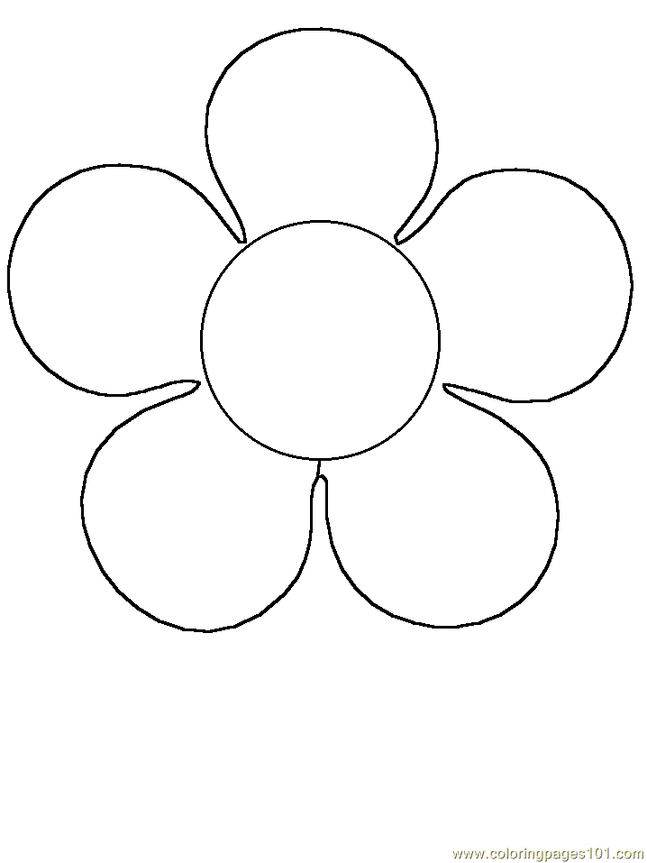 Simple Flower Template - AZ Coloring Pages