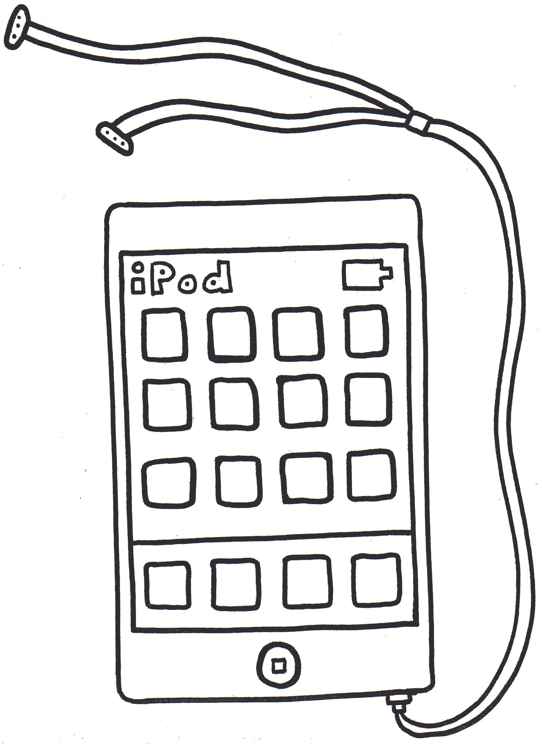 apple ipad coloring pages   Clip Art Library