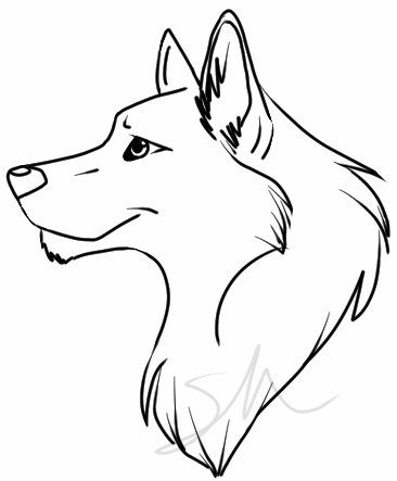 Easy Wolf Drawing - Clipart library