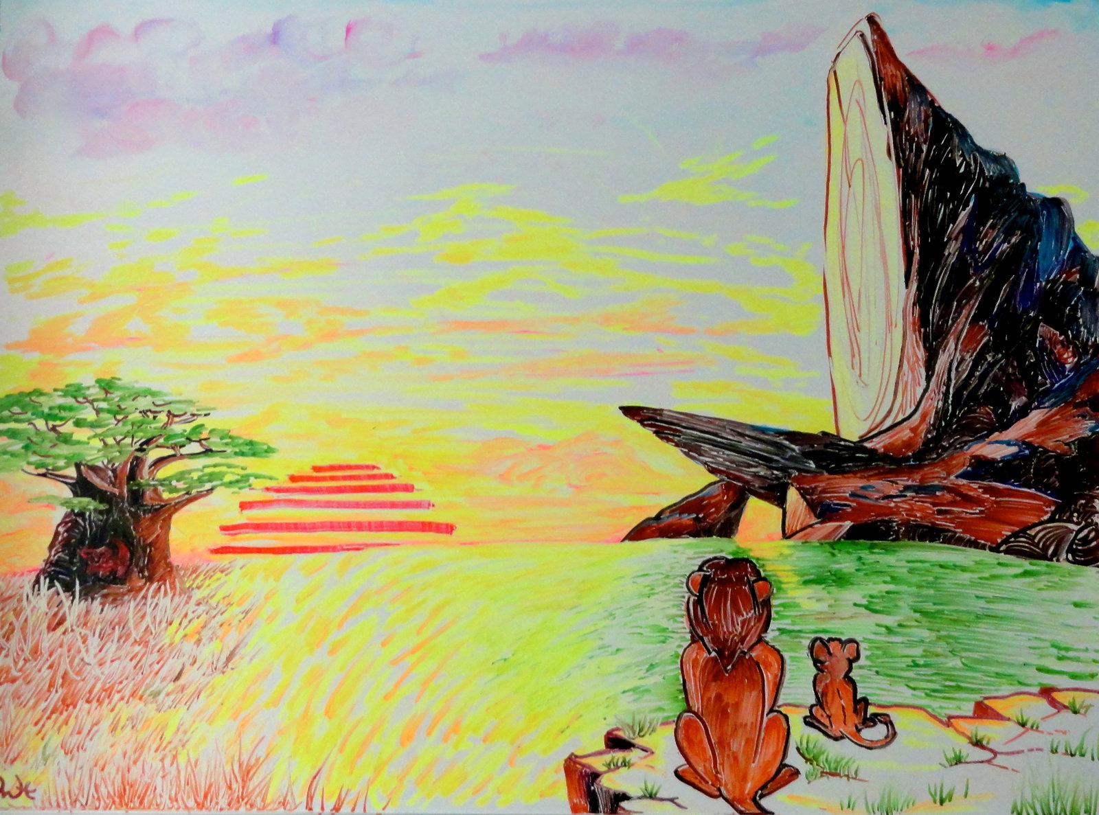 The Lion King - Whiteboard Drawing by Manukahoney7 on Clipart library