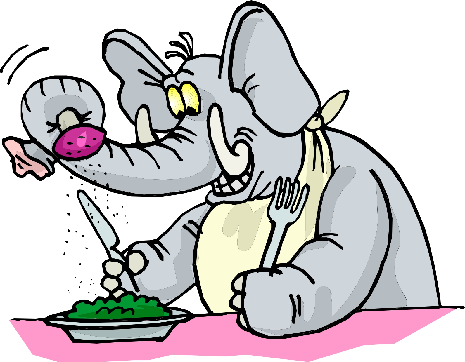 elephant eating food cartoon - Clip Art Library