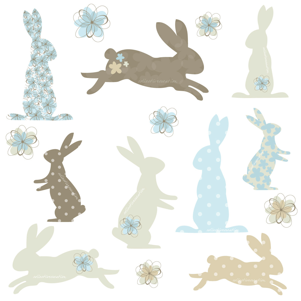 Popular items for rabbit silhouette 