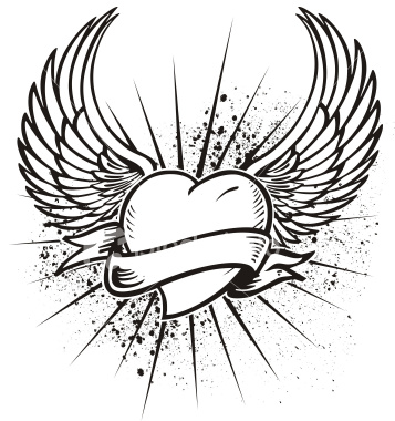 heart with wings tattoo designs - Clip Art Library