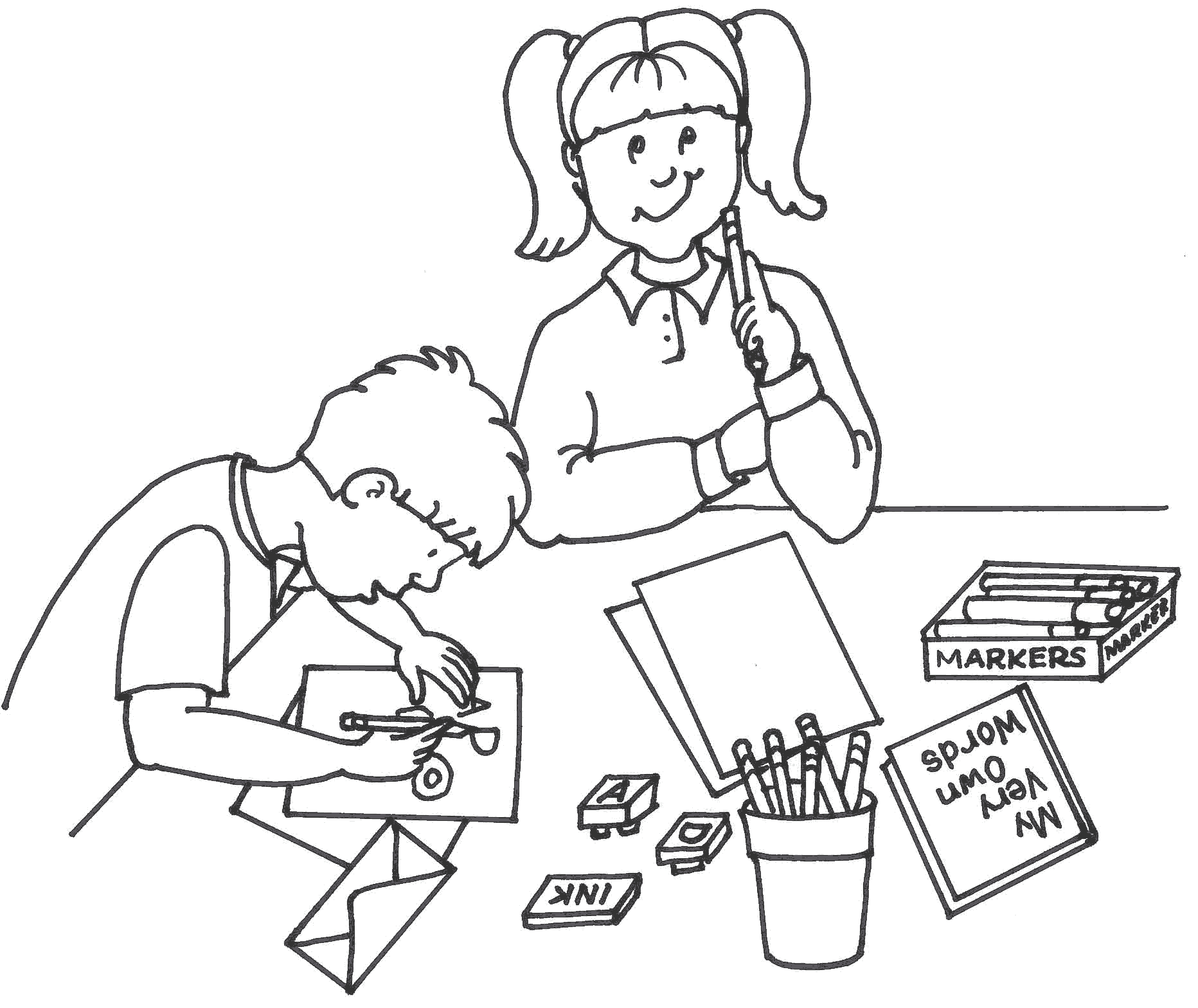 work on writing clip art D5 | literacy | Clipart library