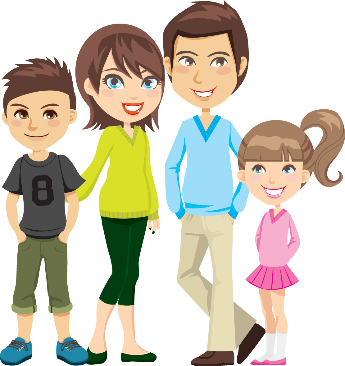 Free Cartoon Family Of 5, Download Free Cartoon Family Of