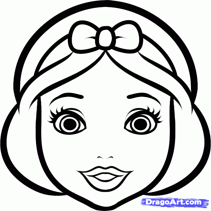 princess face easy cartoon - Clip Art Library