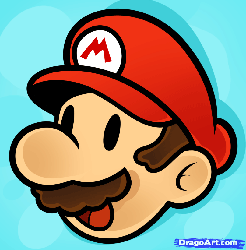 How to Draw Mario Easy, Step by Step, Video Game Characters, Pop 