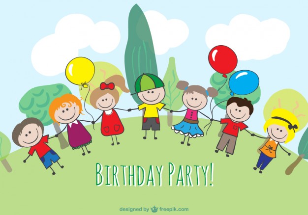 Cartoon children birthday design Vector | Free Download