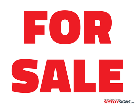 A4 For Sale sign 