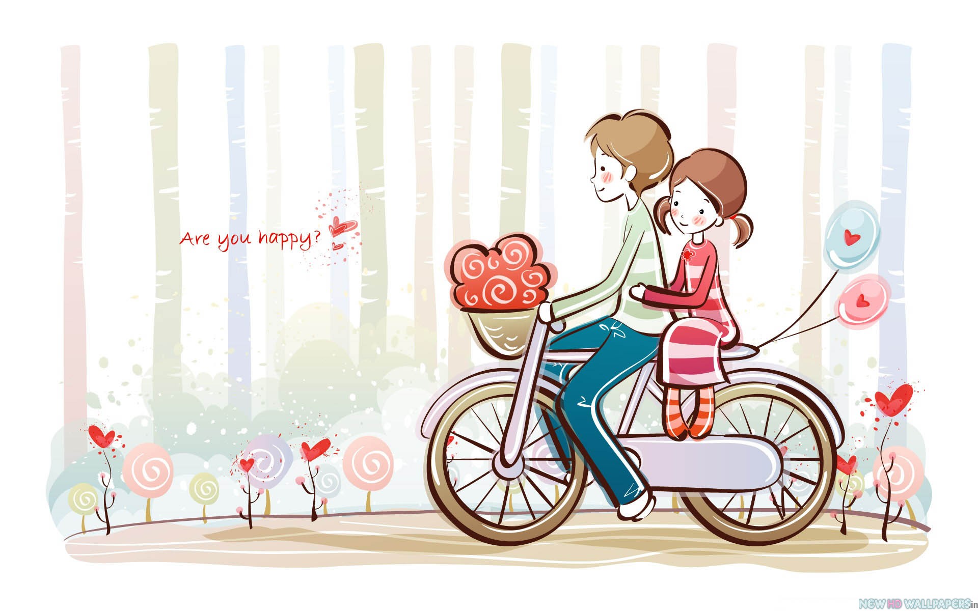 Free Cute Cartoon Love Couple Wallpaper, Download Free Cute Cartoon Love  Couple Wallpaper png images, Free ClipArts on Clipart Library