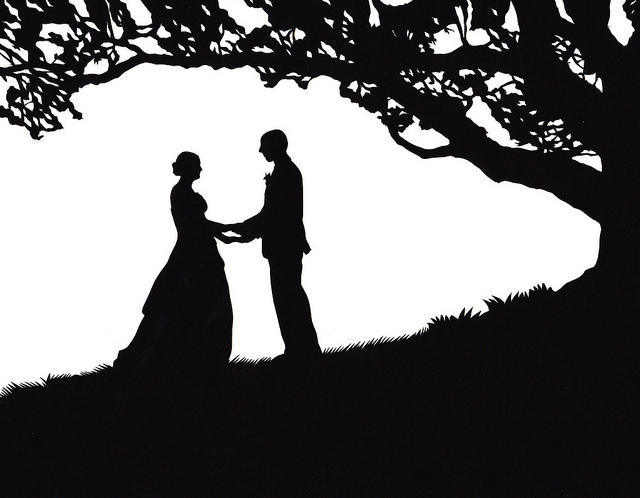free wedding couple silhouette clip art - photo #35