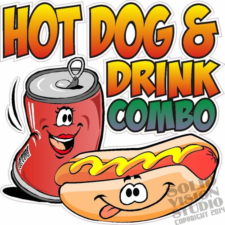 hot dog and drink combo - Clip Art Library