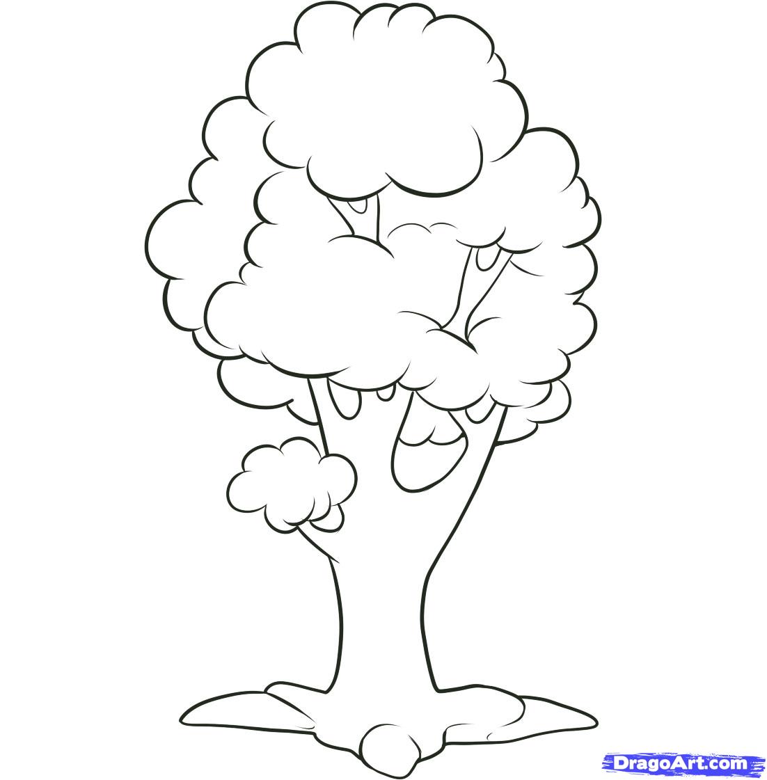 How to Draw an Easy Tree, Step by Step, Trees, Pop Culture, FREE 