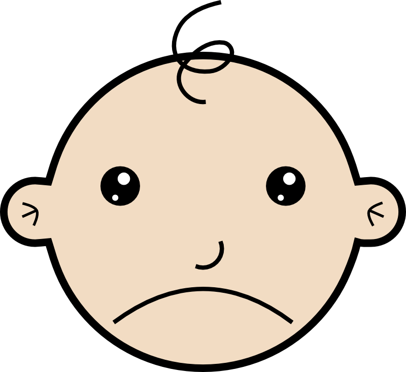 Clipart - Sad baby