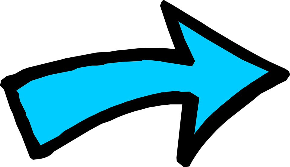 Free Stock Photos | Illustration of a blue curved right arrow 