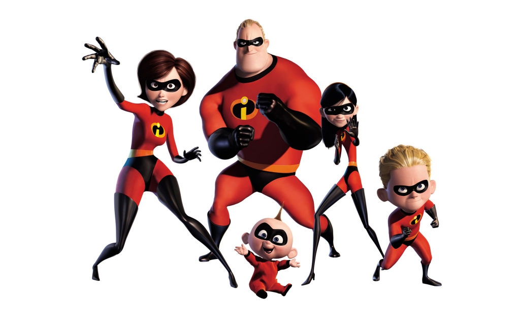 The incredibles is cartoon movie that shows life of superheroes family