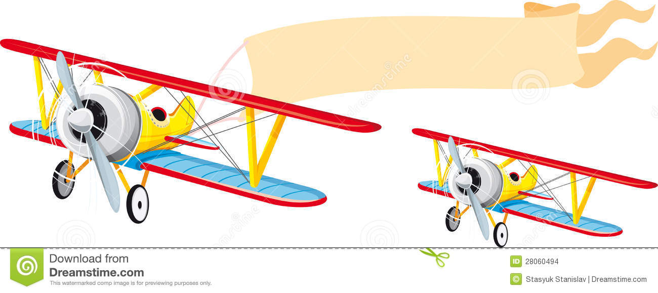Pix For  Airplane Banner Clipart