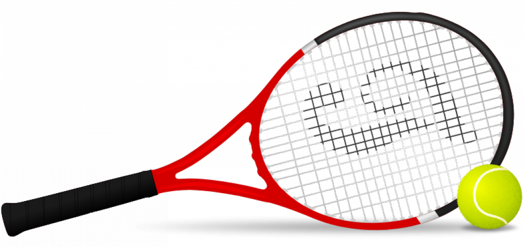 Tennis racket and ball vector clip art | Public domain vectors