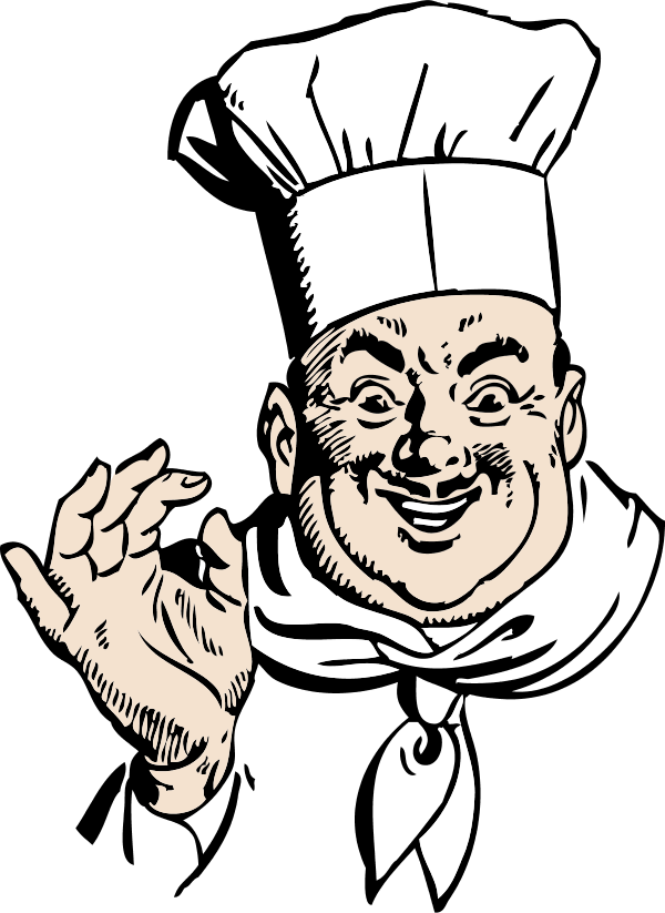 happy chef smiling - vector Clip Art